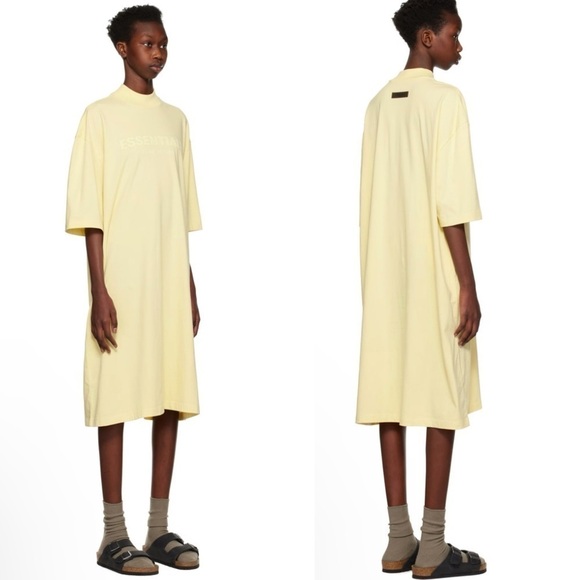 Essentials Fear of God Gender Neutral T-Shirt Dress with Pockets S fit a L - Picture 2 of 11